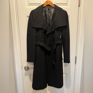 Bebe Black Belted Coat